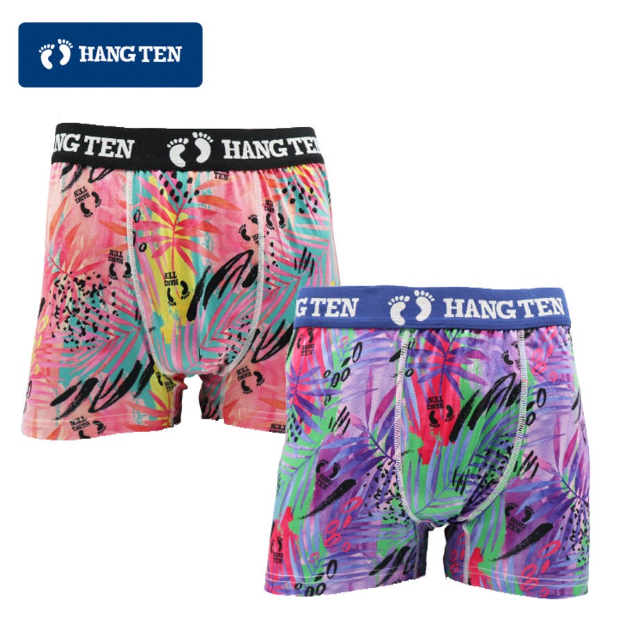新品 HANG TEN(ハンテン) ボクサーパンツ L サイズ 全12枚 単フィット【HANGTEN】リーフ柄 ハンテン メンズボクサーパンツ[品番