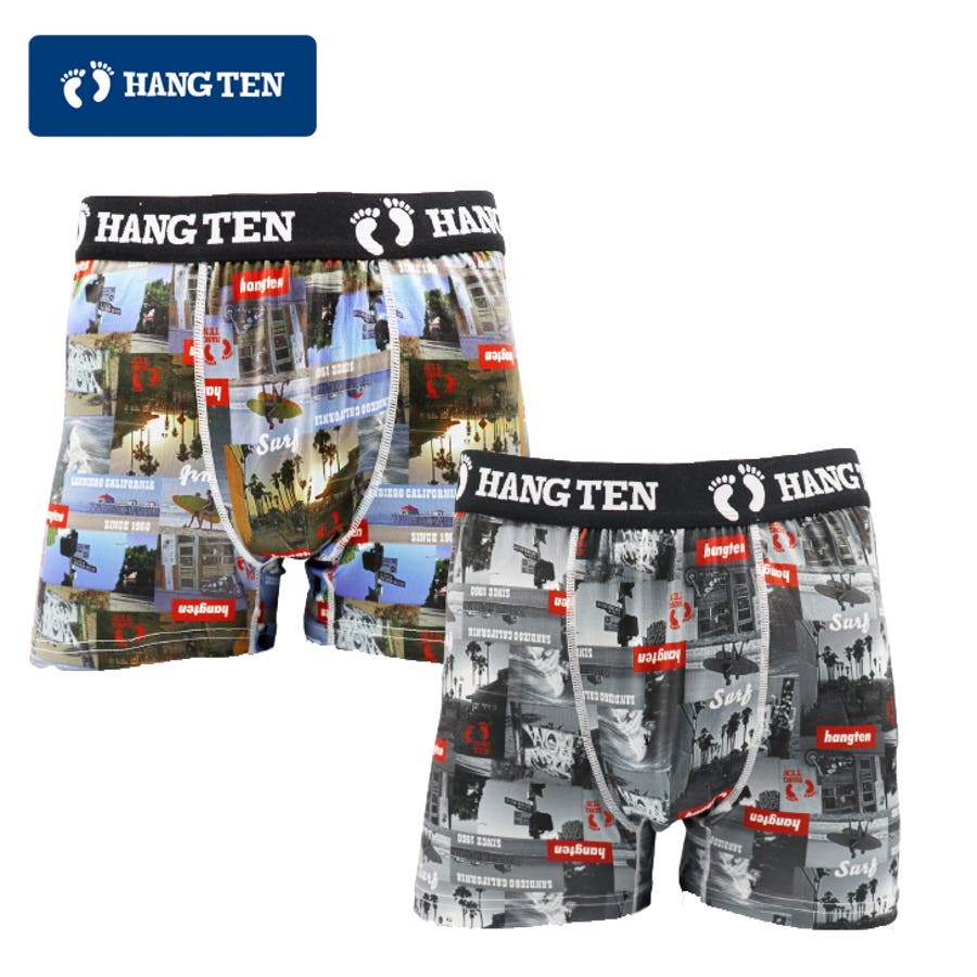 単フィット【HANGTEN】フォトコラージュ柄 ハンテン メンズボクサー