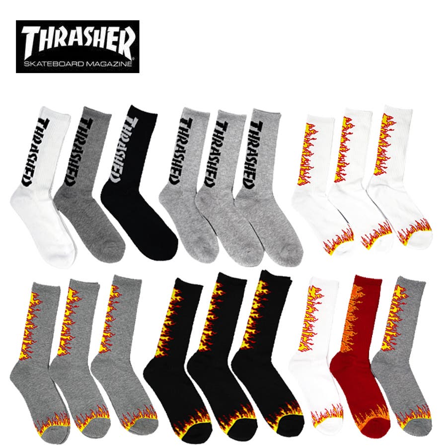 THRASHER ソックス 4足セット - レッグウェア