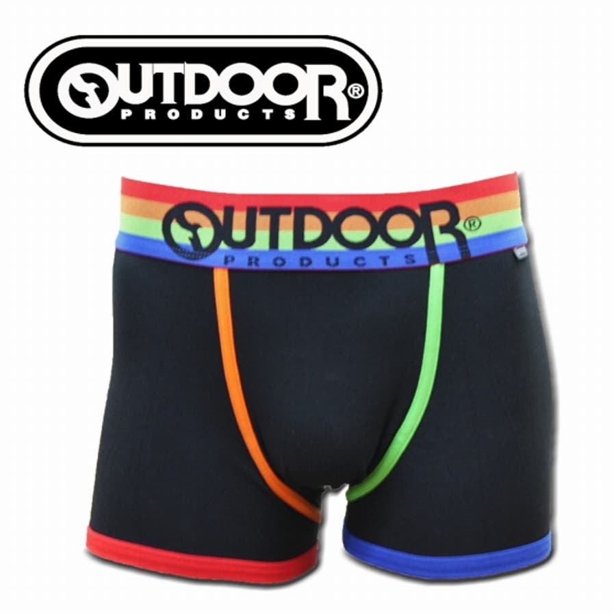 OUTDOOR ボクサーパンツ カラーゴム レインボーA 前閉じ[品番