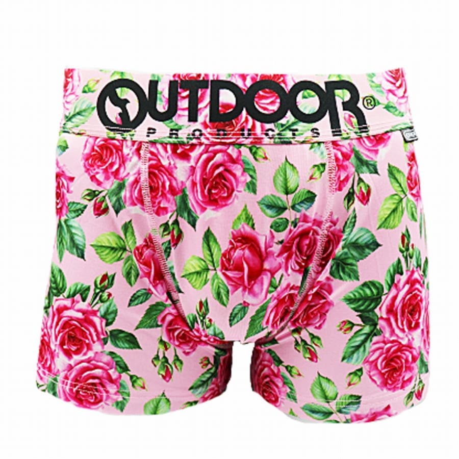 メンズ ボクサーパンツ ローズ ピンク 下着 前閉じ OUTDOOR[品番