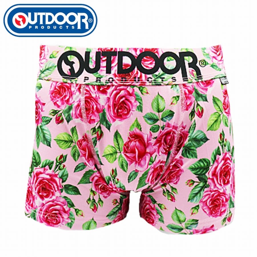 メンズ ボクサーパンツ ローズ ピンク 下着 前閉じ OUTDOOR[品番