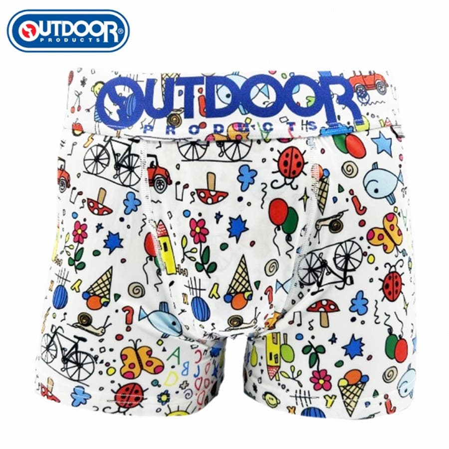 メンズ ボクサーパンツ イラスト 90B無地 下着 前閉じ OUTDOOR[品番