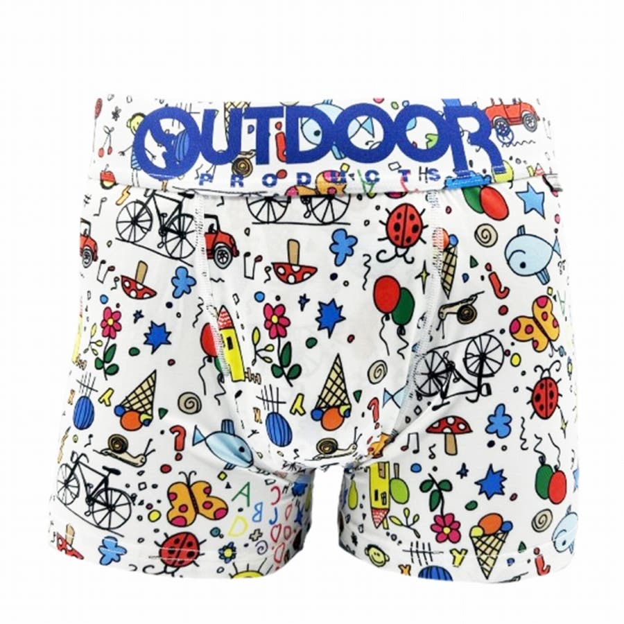 メンズ ボクサーパンツ イラスト 90B無地 下着 前閉じ OUTDOOR[品番
