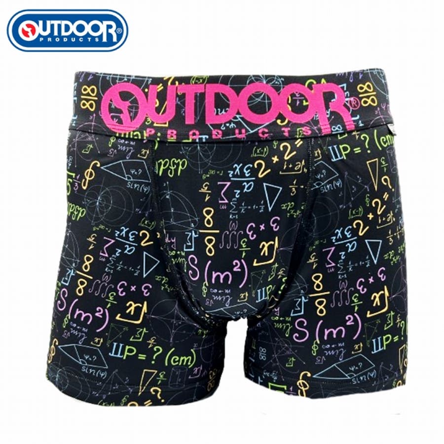 メンズ ボクサーパンツ 数式 90Bカラフル 下着 前閉じ OUTDOOR[品番