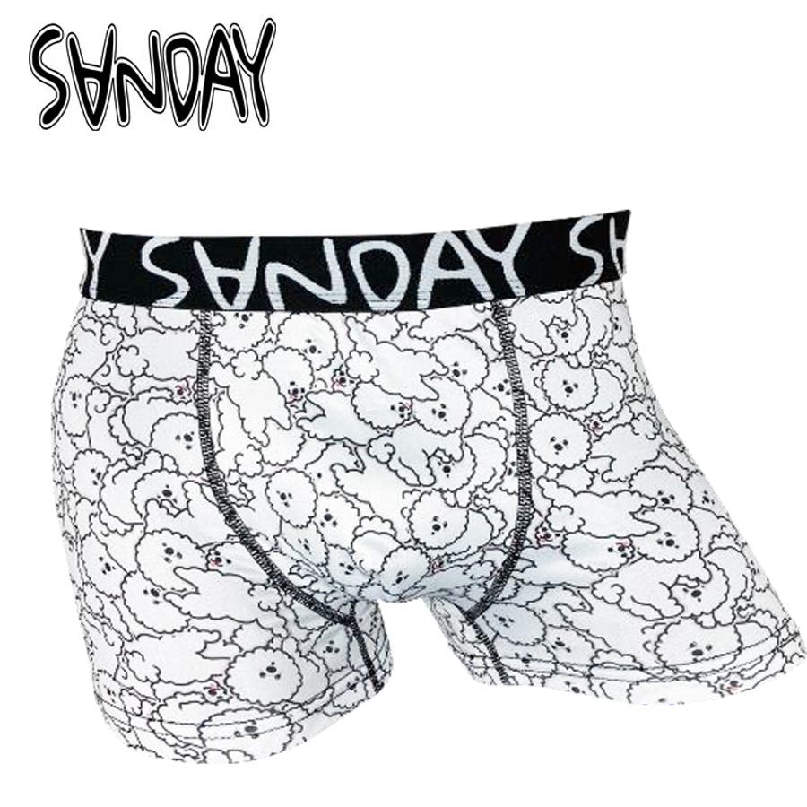 SANDAY-18 ボクサーパンツ イヌ 前閉じ つるつる メンズ 下着 [品番