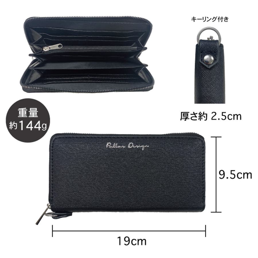 ck   ブルー　長財布 箱付き メンズ財布 ロゴ箱プリント 長財布 キーリング付き ブラック