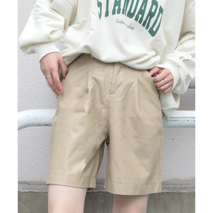 フェイクレザーハーフパンツ[品番：TRIW0003026]｜CORNERS