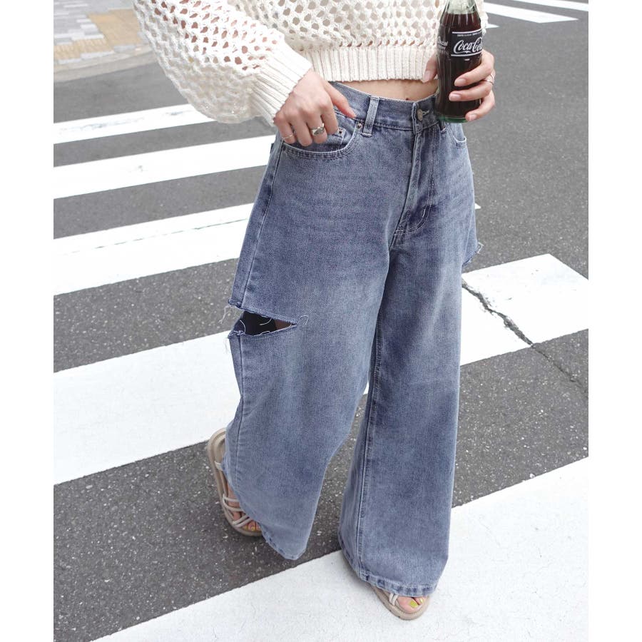 CavariA デニムパンツ メンズ クロップドパンツ ジーンズ Gパン