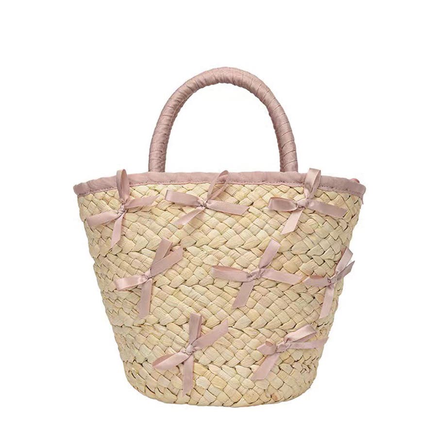 Mフランキー☆定価17280円リボンかぶせ2wayカゴバッグ Mフランキー様専用☆定価17280円リボンかぶせ2wayカゴバッグ