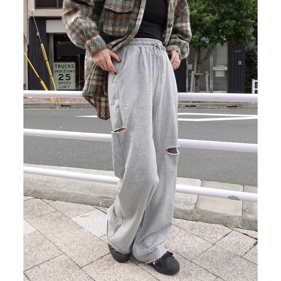 豪華で新しい カットオフスウェットパンツ[品番：TRIW0003936]｜CORNERS パンツ