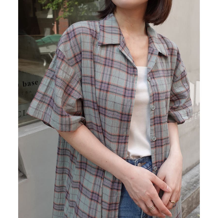 チェックロングシャツワンピース[品番：TRIW0004061]｜CORNERS