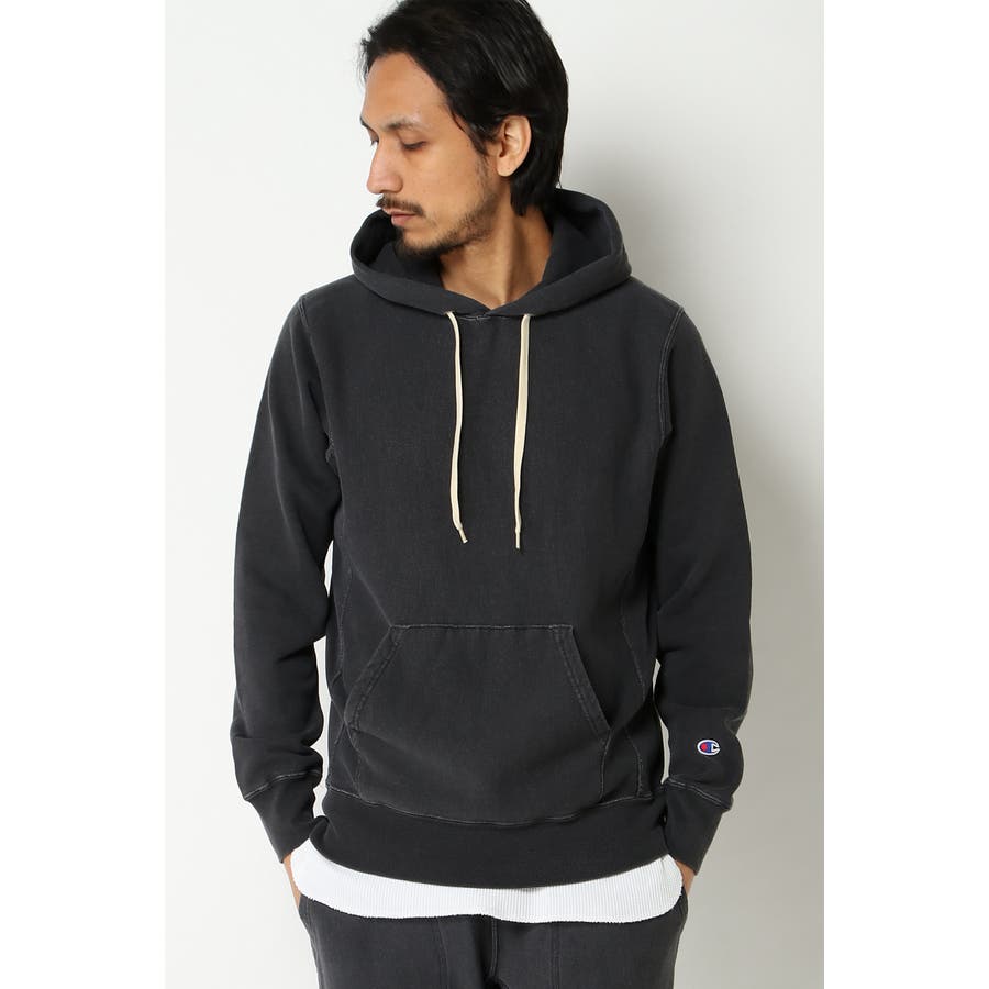 Champion チャンピオン リバースウィーブ黒インディゴプルパーカー