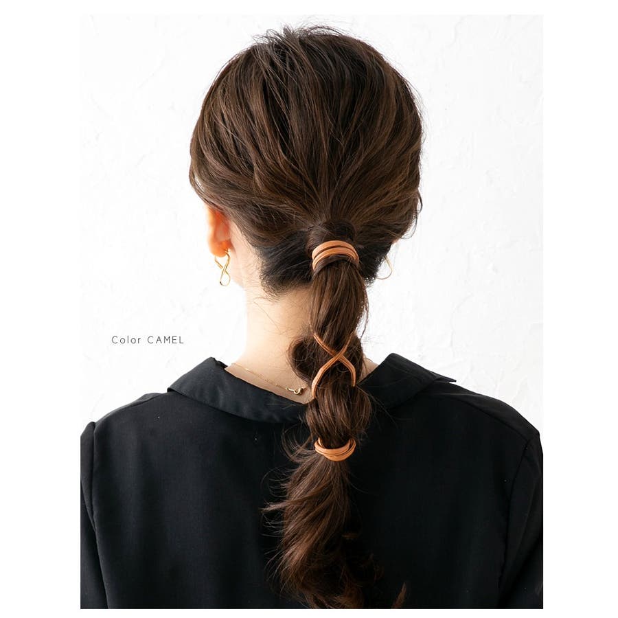 ワイヤーポニー ヘアワイヤー アレンジワイヤー スウェード調 50代 リボン 40代 デニム生地 ヘアゴム ヘアアクセサリー リネン調