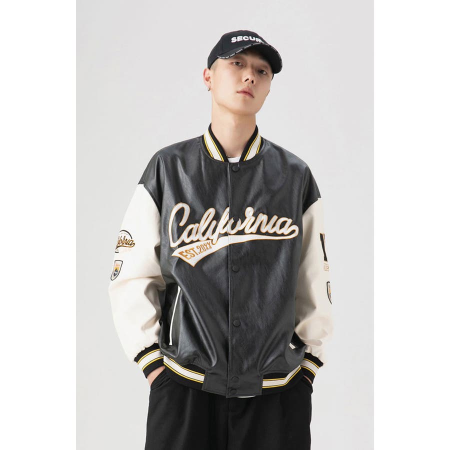  フェイクレザースタジャン 黒 楽天市場】【クーポンで20%OFF】 FUBU フブ レザージャケット