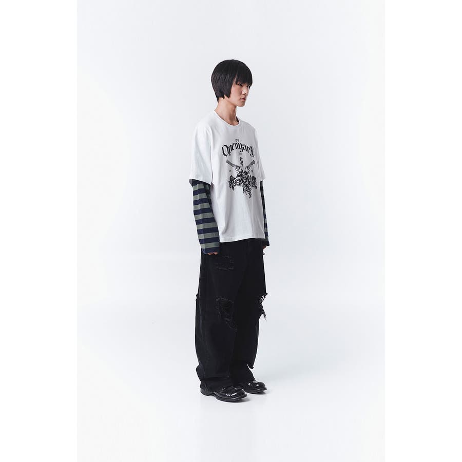 大切な人へのギフト探し OY TOKYO ロンT[品番：PBIW0001894]｜DAESE レイヤードボーダー トップス