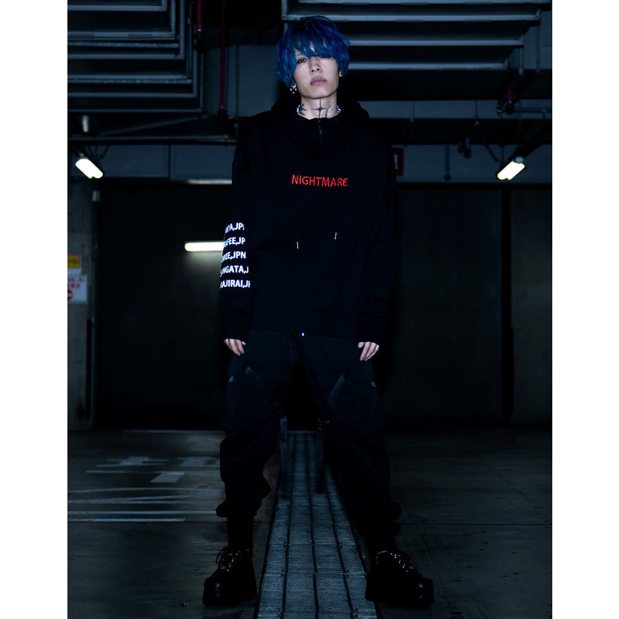 ilililナイトメア刺繍ハーフジップパーカー 全1色 パーカー[品番