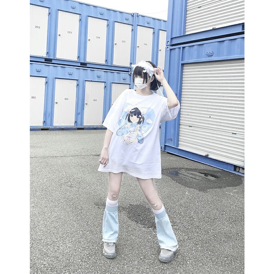 激安通販サイト 人気 ilililねこみみてんしちゃんTシャツ 全1色ねこみみ イラスト トップス