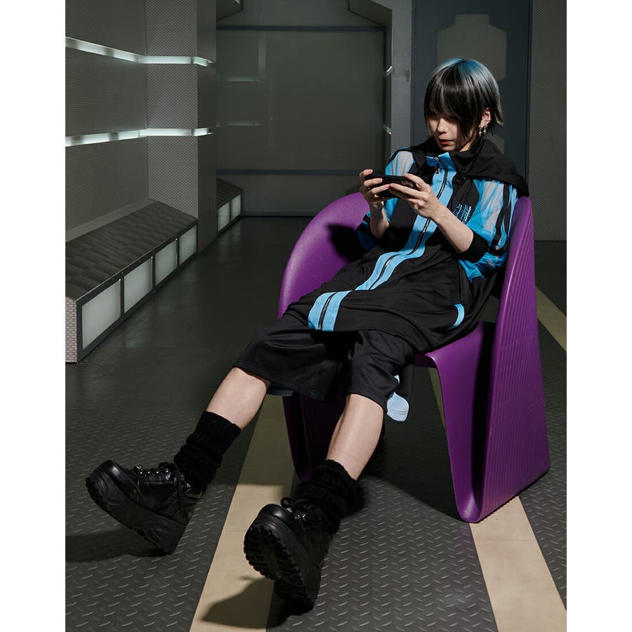 ililil袖シースルージャージパーカー 全2色 ジャージ[品番