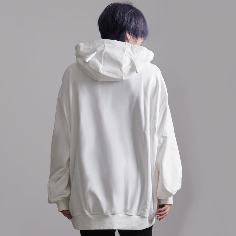 CIVARIZEキャットビッグプルオーバーパーカー 全2色 ブラック