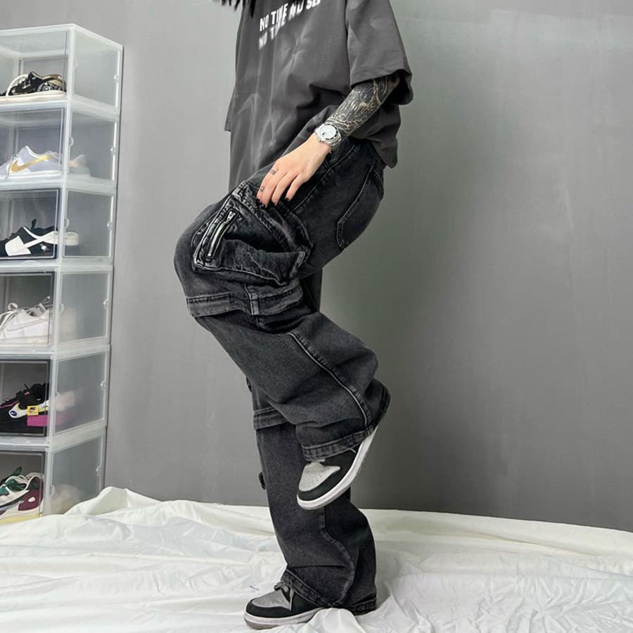 NOVESSELセパレートデニムカーゴパンツ 全1色 ルーズデニム