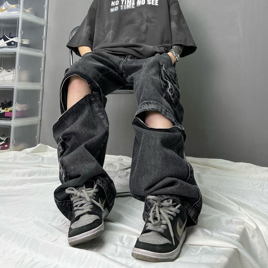 NOVESSELセパレートデニムカーゴパンツ 全1色 ルーズデニム NOVESSELセパレートデニムカーゴパンツ 全1色 ルーズデニム