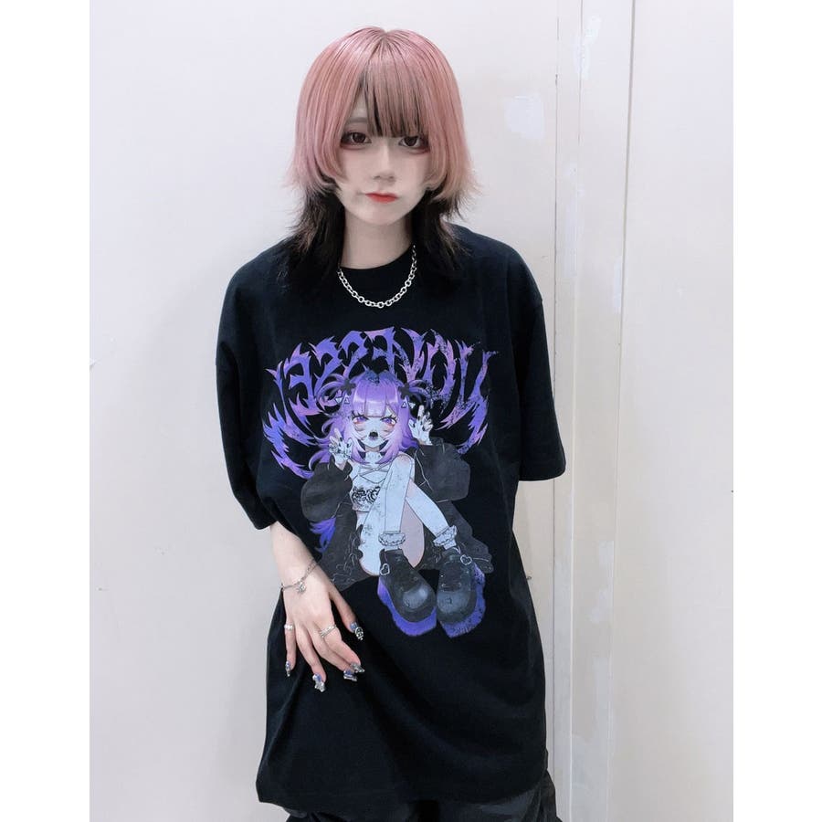 NOVESSEL【ノベセル】イラストプリント半袖Tシャツ① 全2色 ティー
