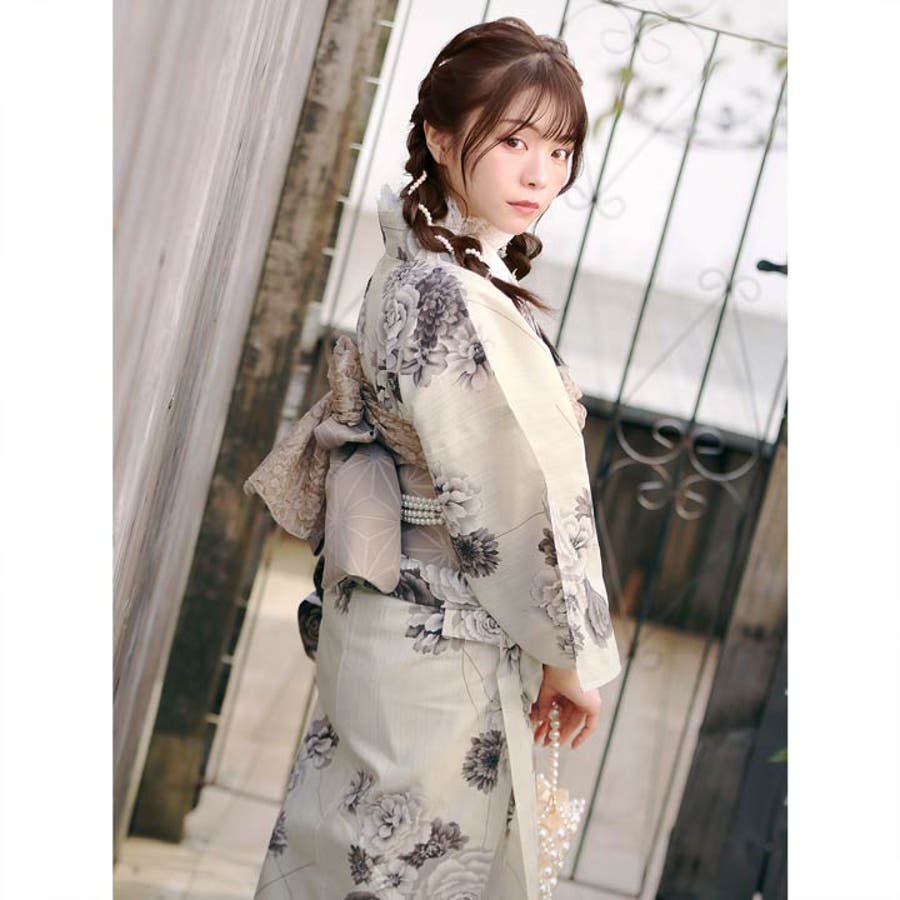 3点SET]アンティーク薔薇柄浴衣【YUKATA by dazzy】[品番