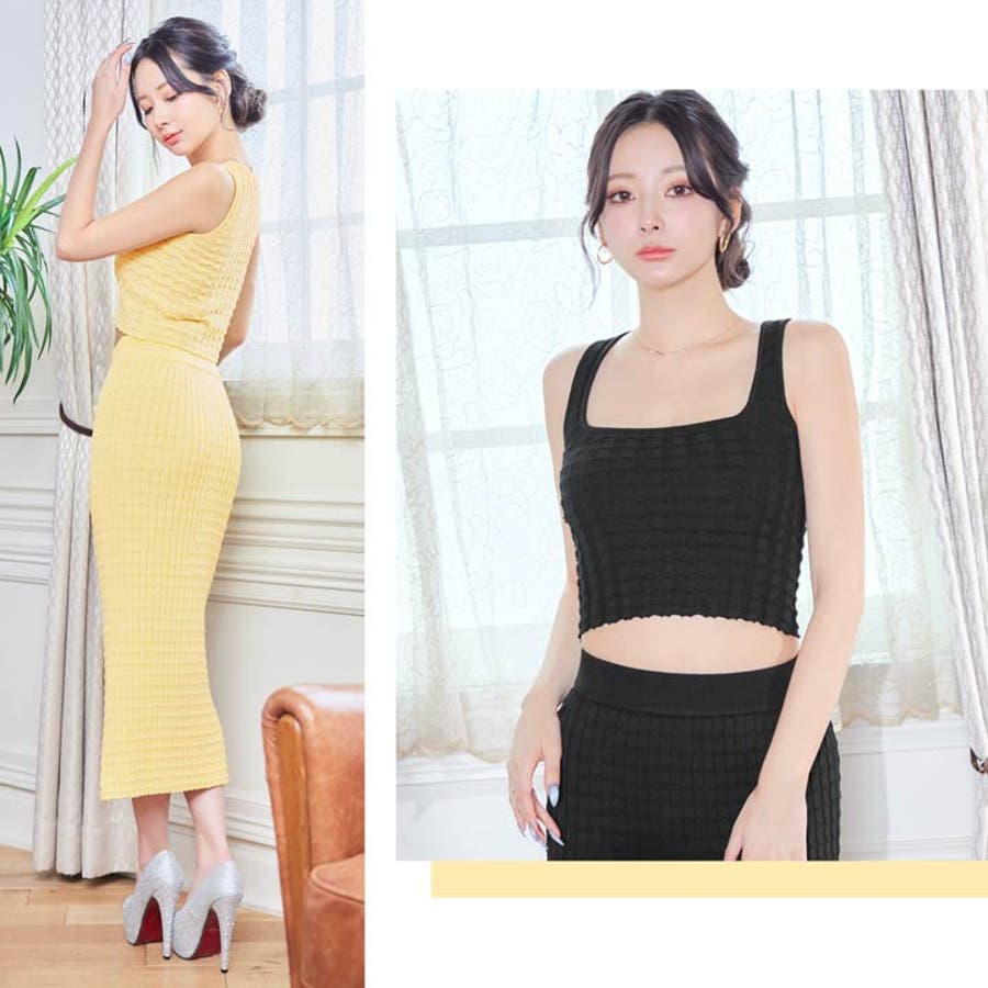 商品画像：D＆G ノースリーブ Vネック ひざ丈ワンピース 3