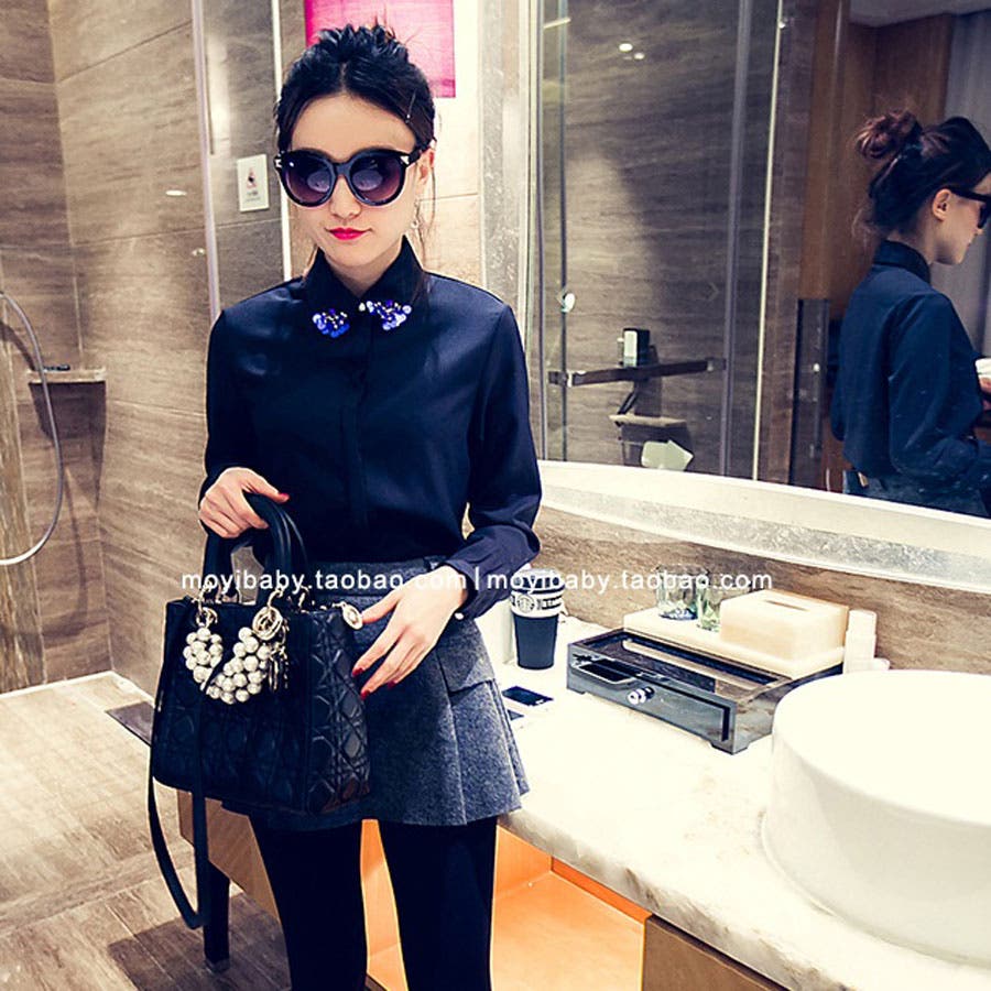 韓国ファッション スパンコールデザインシャツ 15春夏新作 品番 Cp Dearheart ディアハート の レディースファッション通販 Shoplist ショップリスト