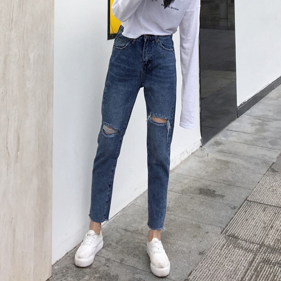 トレンドファッション ダメージ加工カットオフデニムパンツ 17春夏新作 品番 Cp Dearheart ディアハート の レディースファッション通販 Shoplist ショップリスト