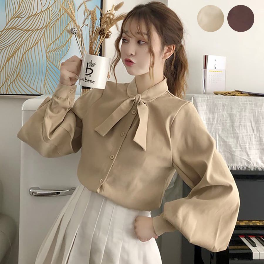 リボンデザインシャツ 春夏新作 韓国ファッション 品番 Cp Dearheart ディアハート のレディースファッション 通販 Shoplist ショップリスト
