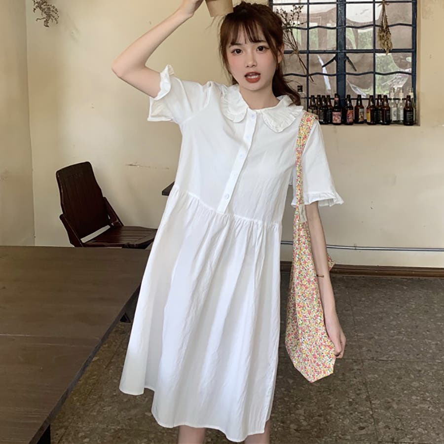 トレンドファッション 襟付半袖シャツワンピース 春夏新作 韓国ファッション 品番 Cp Dearheart ディアハート のレディースファッション通販 Shoplist ショップリスト