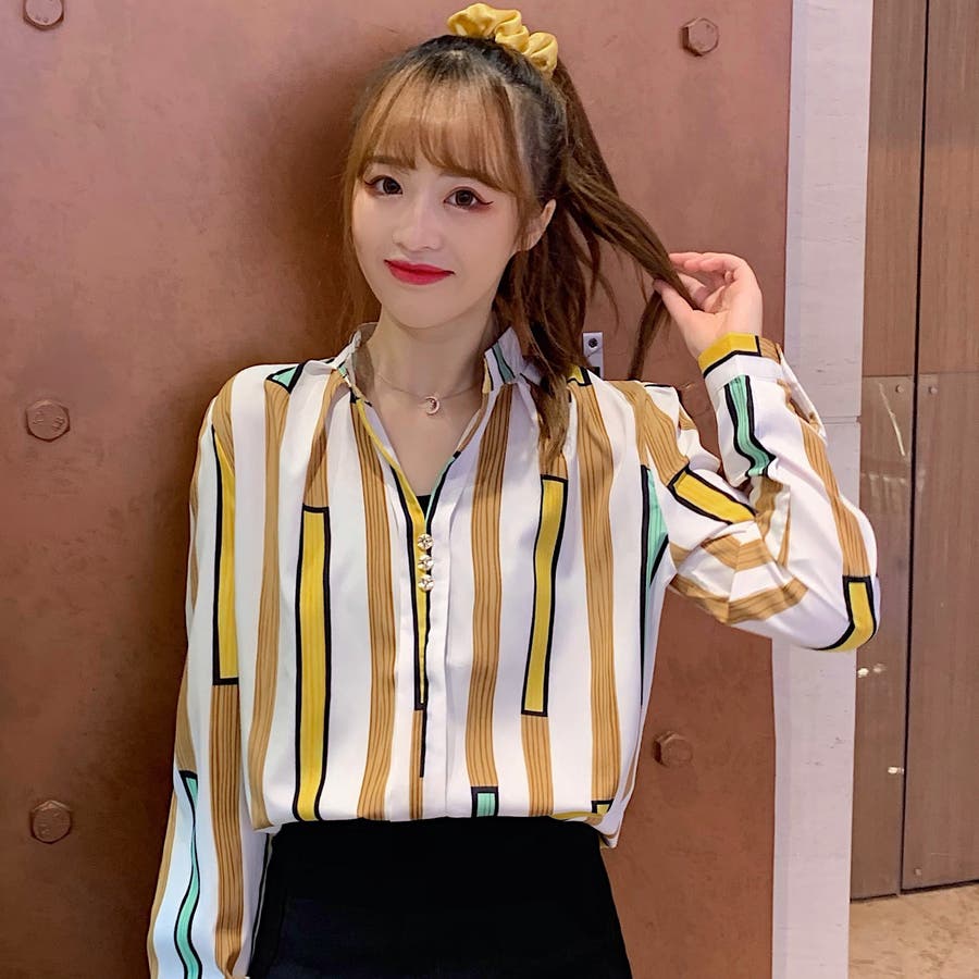 個性的ストライプ柄襟付長袖シャツ 秋冬新作 韓国ファッション 品番 Cp Dearheart ディアハート のレディース ファッション通販 Shoplist ショップリスト 個性的ストライプ柄襟付長袖シャツ 秋冬新作 韓国ファッション 品番 Cp Dearheart ディアハート のレディース ファッション通販 Shoplist ショップリスト