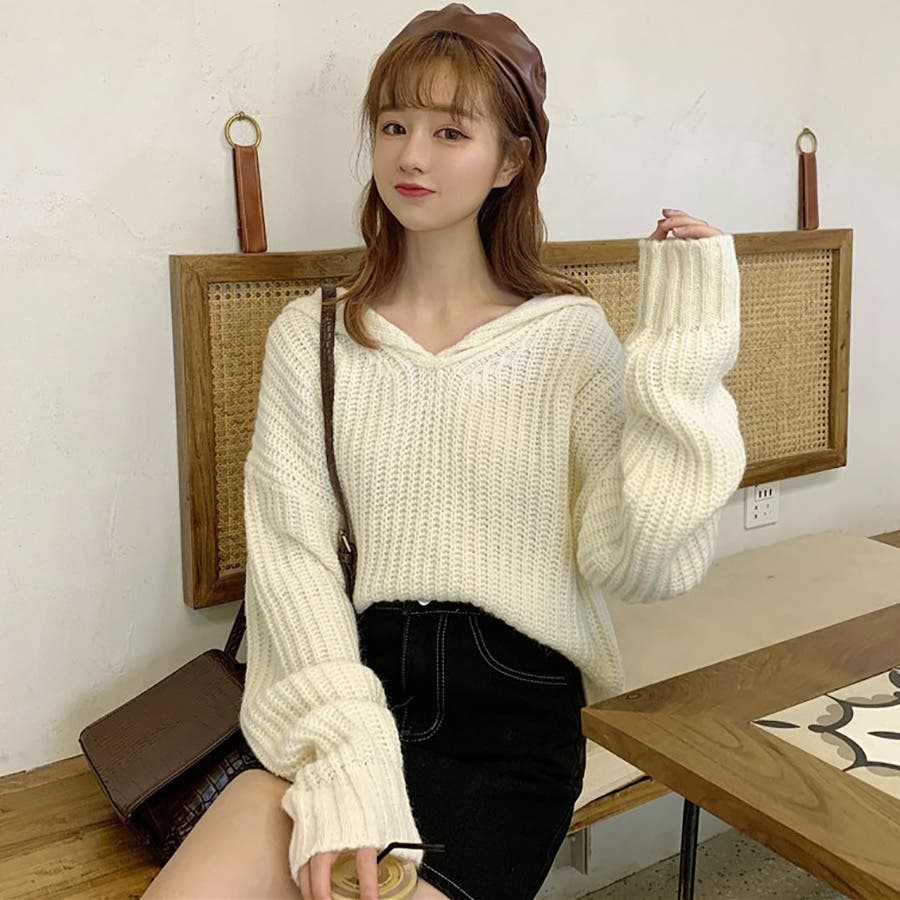 セーラーデザインニットセーター 秋冬新作 韓国ファッション
