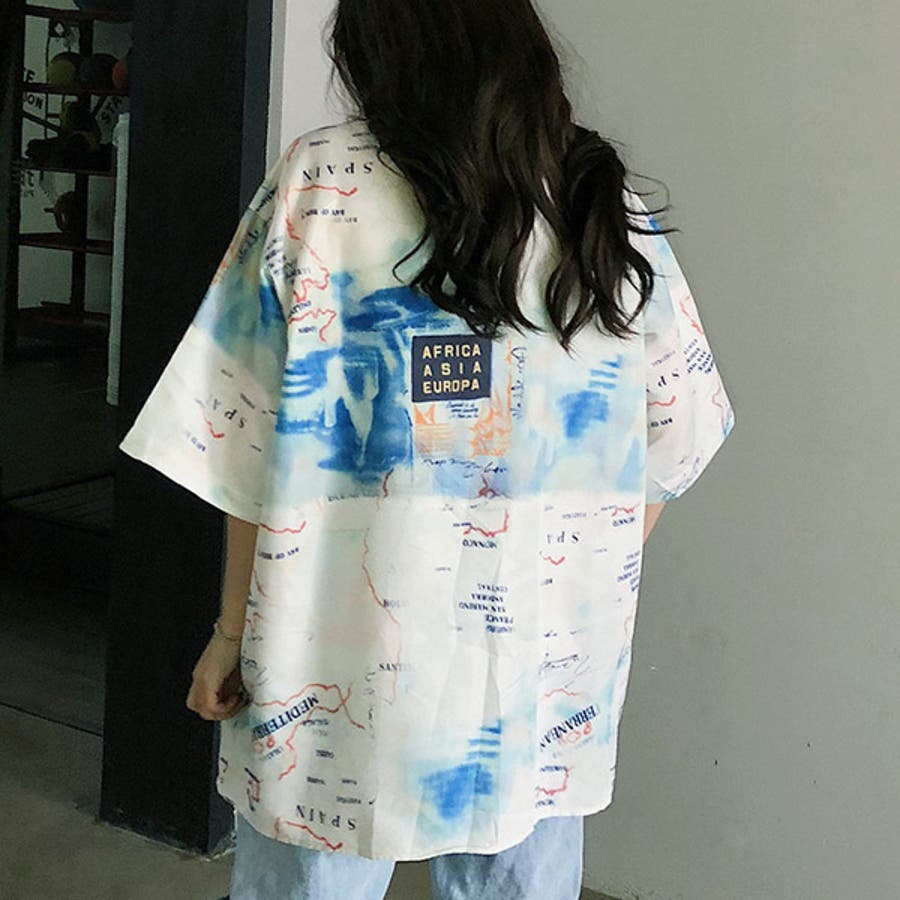 柄シャツ 航海 地図柄 品番 Dctw0002270 Decorative デコラティブ のレディースファッション通販 Shoplist ショップリスト