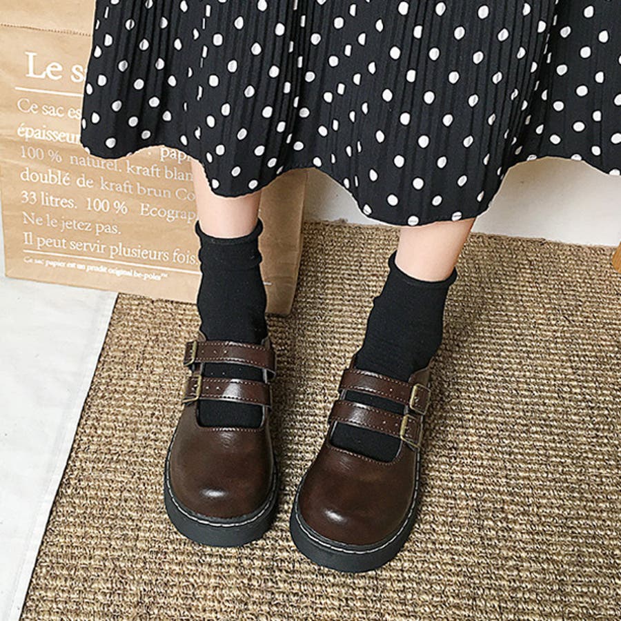 ダブルストラップ メリージェーン シューズ[品番：DCTW0002487