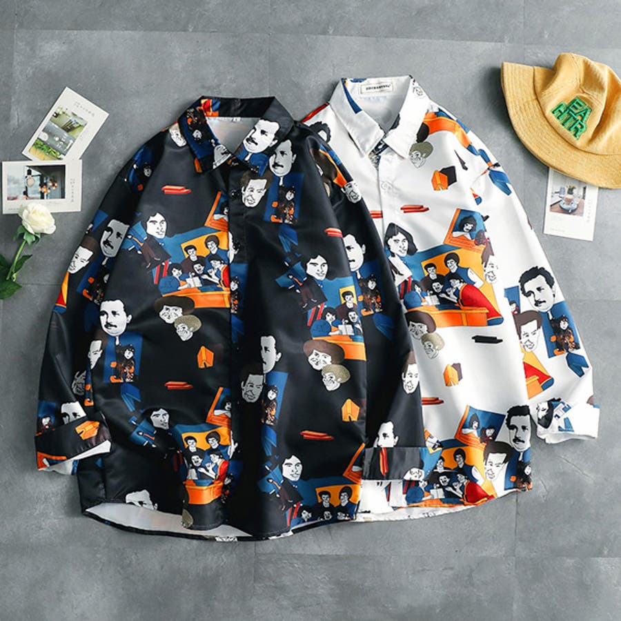 柄シャツ 長袖 ダンディ[品番：DCTW0002542]｜Decorative