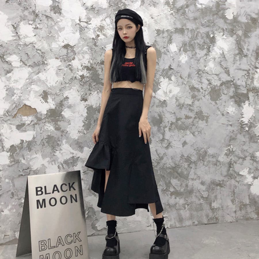 美品✨N°21 アシンメトリー ウール混スカート ブラック ヌメロ 40