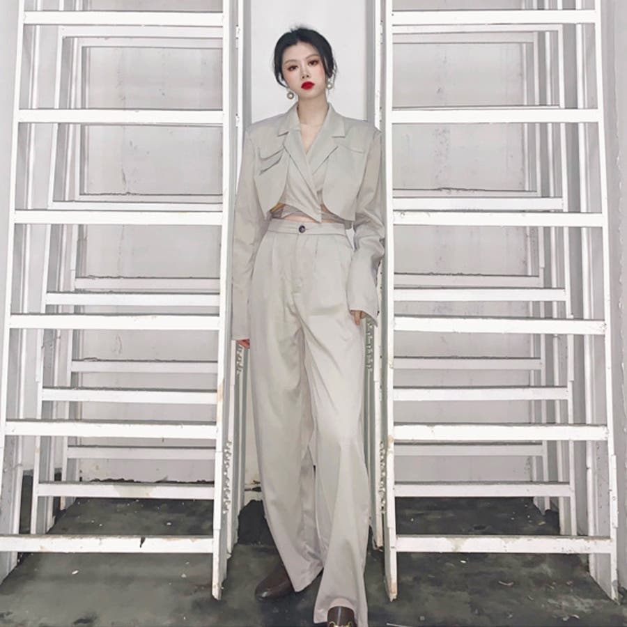 ANDREA&Co.上下セット ショート丈ジャケット＆パンツ セットアップ 上下セット[品番