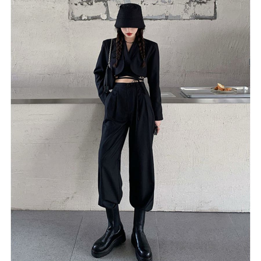 AD1995 90s ARCHIVE ウールコート フレアパンツ セットアップ ショート丈ジャケット＆パンツ セットアップ パンツスーツ[品番