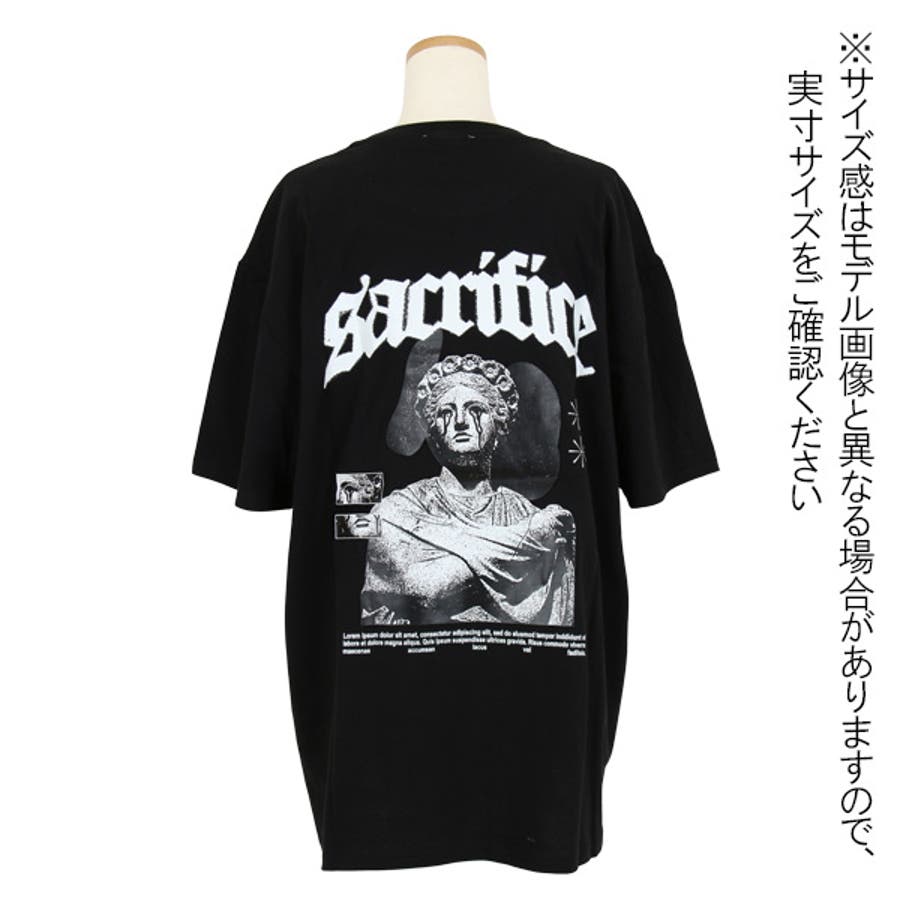 Tシャツ 女神像 バックプリント[品番：DCTW0004027]｜Decorative