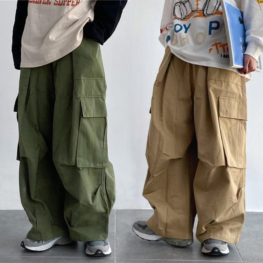 カーゴパンツ アースカラー ワイドパンツ
