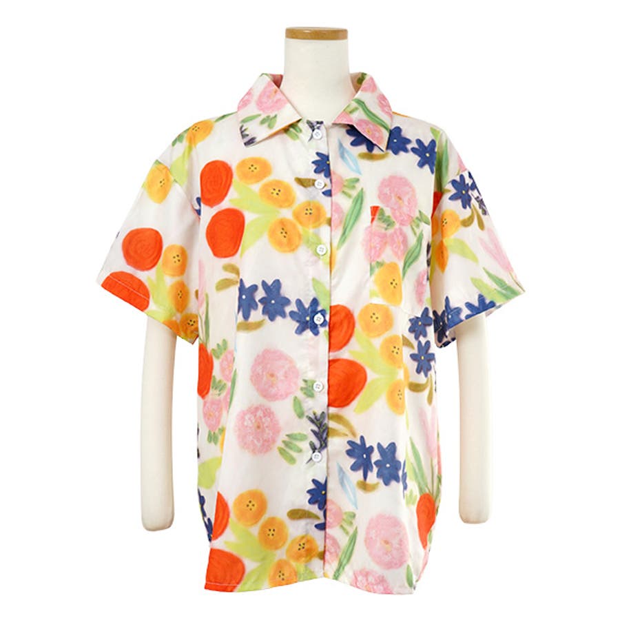 柄シャツ 花柄 カラフル[品番：DCTW0004587]｜Decorative （デコラティブ）｜レディース｜Shoplist