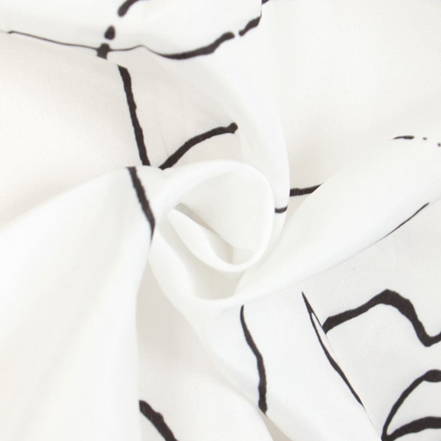 【同梱不可】 柄シャツ モノクロ[品番：DCTW0003475]｜Decorative アート トップス