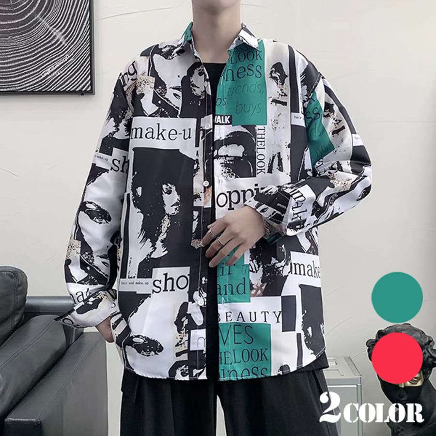 新品同様　優良柄　フォトコラージュプリントシャツ【United Tokyo】 新品同様 優良柄 フォトコラージュプリントシャツ【United Tokyo