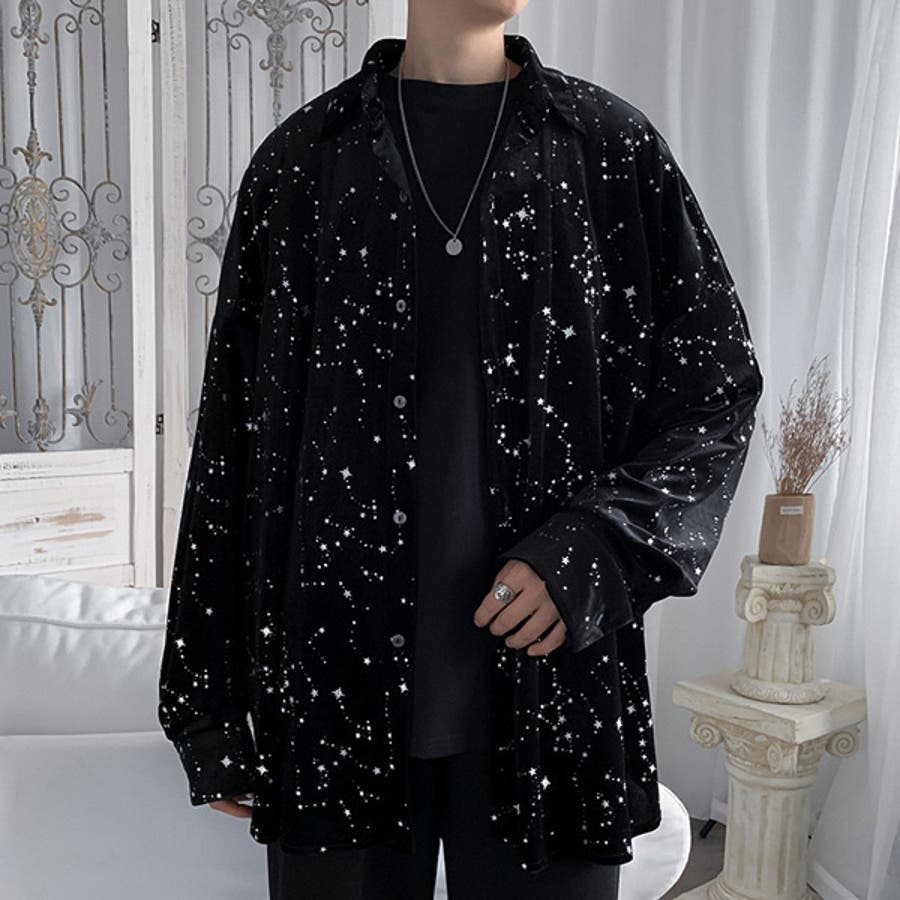 柄シャツ 星柄 星座柄[品番：DCTW0003910]｜Decorative
