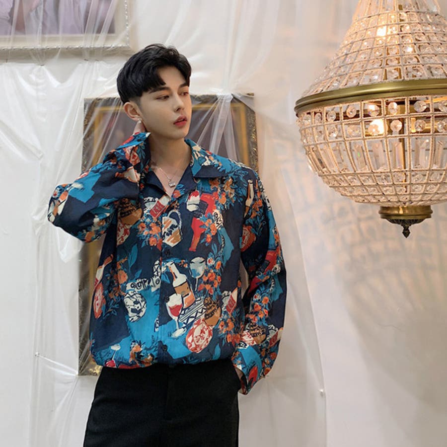 柄シャツ ヴィンテージ アート[品番：DCTW0003959]｜Decorative