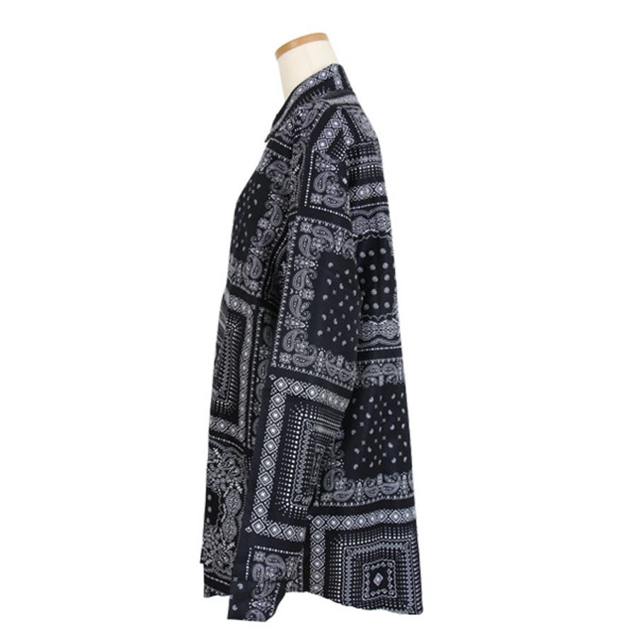新品】ポリーヌ・ブロー 柄シャツ 切り返し バンダナ柄