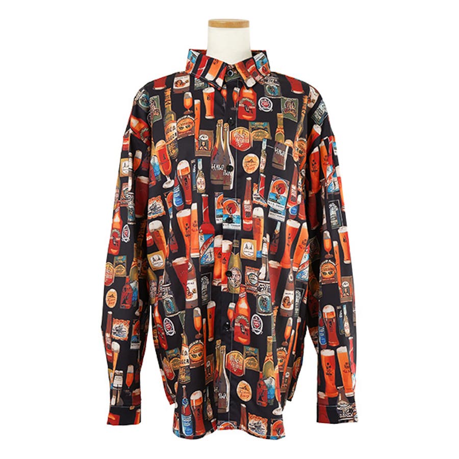 【SALE／10%OFF 柄シャツ ビール柄 アルコール[品番：DCTW0004535]｜Decorative トップス